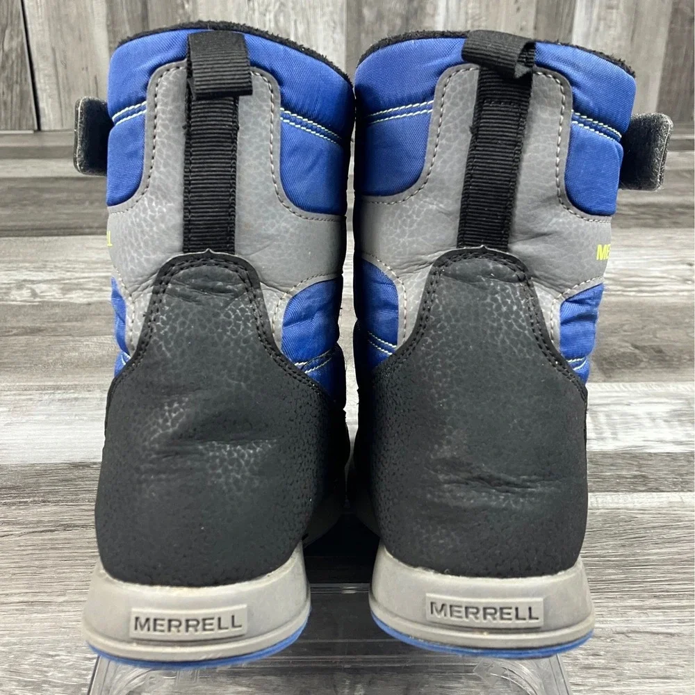 Merrell Snow Quest Lite 3.0 Waterproof Winter Boots Blue Black MK268087 Size 4M